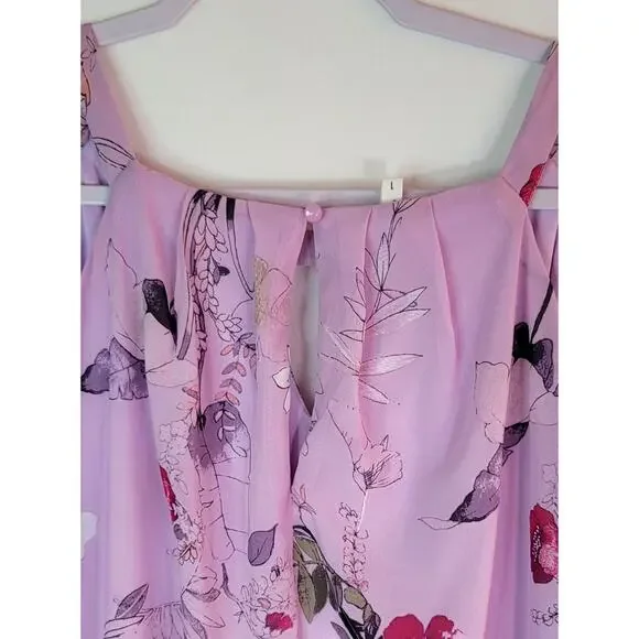 MAURICES Purple Lavender Floral Keyhole Tank Dress Women's Plus Size 1XL 16/18 - Picture 9 of 12